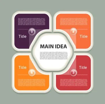 Vector circle infographic. Template for cycle diagram, graph, presentation an Stock Illustration