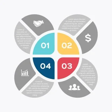 Vector circle infographic. Template for diagram, business presentation. Stock Illustration