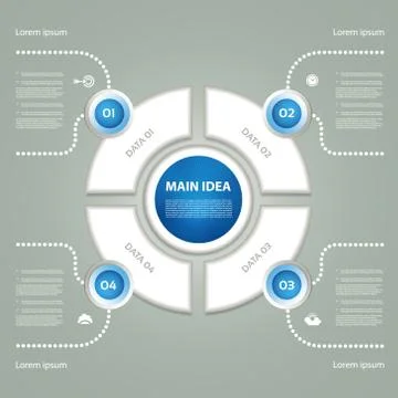 Vector circle infographic. Template for diagram, graph, presentation and char Stock Illustration