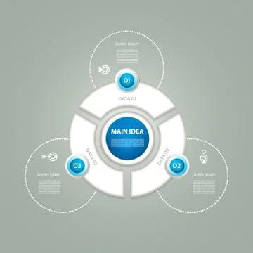 Vector circle infographic. Template for diagram, graph, presentation and char Stock Illustration