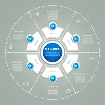 Vector circle infographic. Template for diagram, graph, presentation and char Stock Illustration