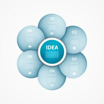 Vector circle infographic. Template for diagram, graph, presentation and char Stock Illustration