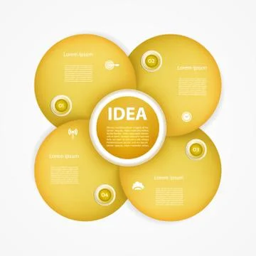 Vector circle infographic. Template for diagram, graph, presentation and char Stock Illustration