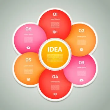 Vector circle infographic. Template for diagram, graph, presentation and char Stock Illustration