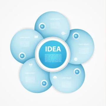 Vector circle infographic. Template for diagram, graph, presentation and char Stock Illustration
