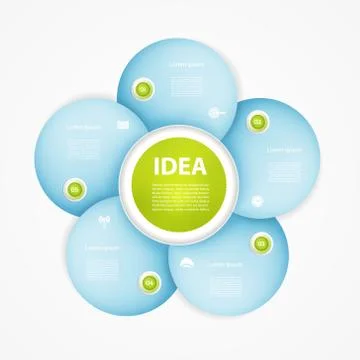 Vector circle infographic. Template for diagram, graph, presentation and char Stock Illustration