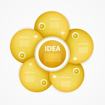 Vector circle infographic. Template for diagram, graph, presentation and char Illustrazione stock