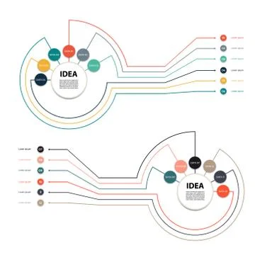 Vector circle infographic. Template for diagram, graph, presentation and char Stock Illustration