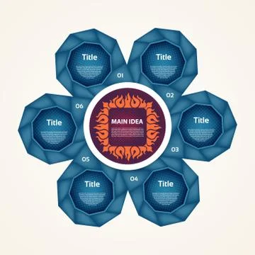 Vector circle infographic. Template for diagram, graph, presentation and char Stock Illustration