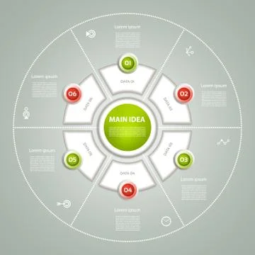 Vector circle infographic. Template for diagram, graph, presentation and char Stock Illustration