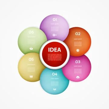 Vector circle infographic. Template for diagram, graph, presentation and char Stock Illustration