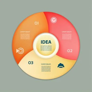 Vector circle infographic. Template for diagram, graph, presentation and char Stock Illustration