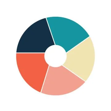Vector circle infographic template for graphs, charts, diagrams. Pie chart 스톡 일러스트