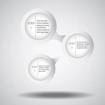 Vector : Circle layout step by step and space for text Stock Illustration