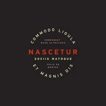 Vector circle logo or emblem Stock Illustration