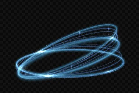 Vector circle neon light tracing effect Illustrazione stock