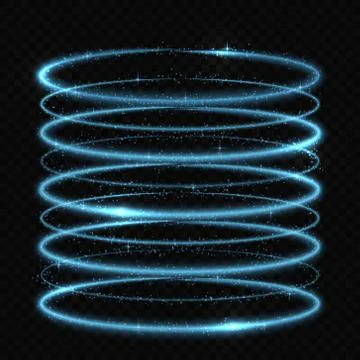 Vector circle neon light tracing effect Stock Illustration