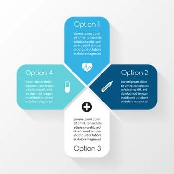 Vector circle plus sign infographic. Template for diagram, graph, presentation Stock Illustration