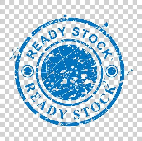 Vector of Circle Rust Blue Rubber Stamp, Ready Stock, at transparent effect b Illustrazione stock