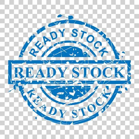 Vector of Circle Rust Blue Rubber Stamp, Ready Stock, at transparent effect b Illustrazione stock