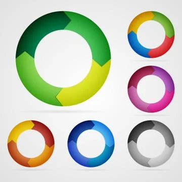 Vector circle set Stock Illustration