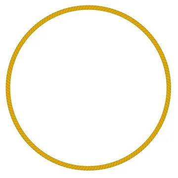 Vector Circle Shape Frame from rope Illustrazione stock