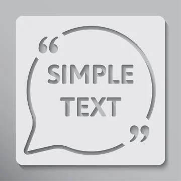 Vector Circle Speech Bubble Quote Blank Template. 스톡 일러스트