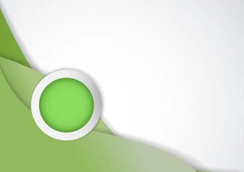 Vector : Circle for topic and green background Stock Illustration