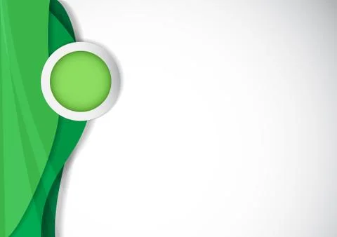 Vector : Circle for topic and green background Stock Illustration