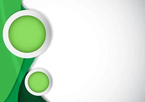 Vector : Circle for topic and green background Stock Illustration