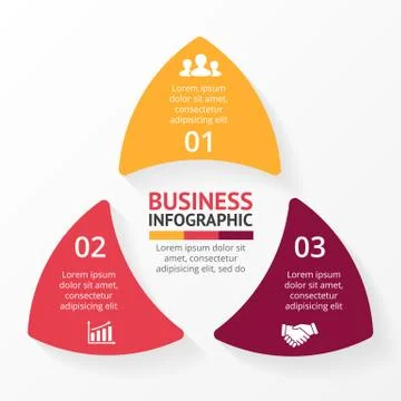 Vector circle triangle arrows infographic, diagram, graph, presentation, chart Stock Illustration