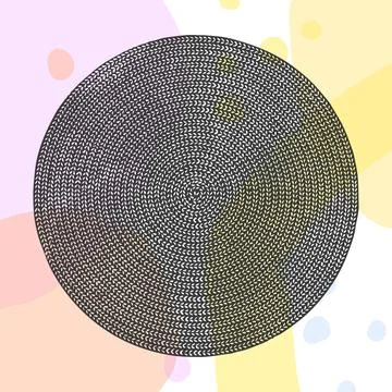 Vector circle with wicker texture Stock Illustration