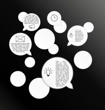Vector circles and speak bubbles infographic template Stock-Illustration