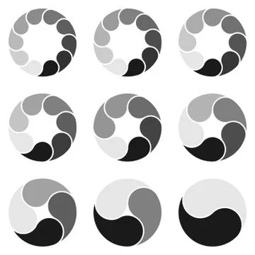 Vector circles for infographic. Template for cycling diagram, graph Stock Illustration