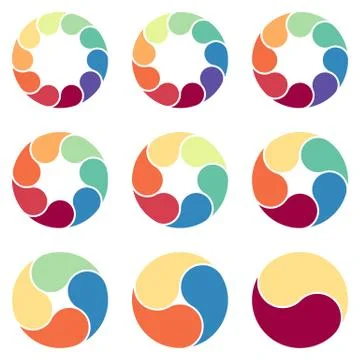 Vector circles for infographic. Template for diagram, graph, presentation and Illustrazione stock