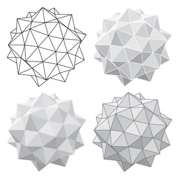 Vector Circles with triangular effect Stock Illustration