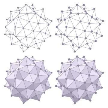 Vector Circles with triangular effect Stock Illustration