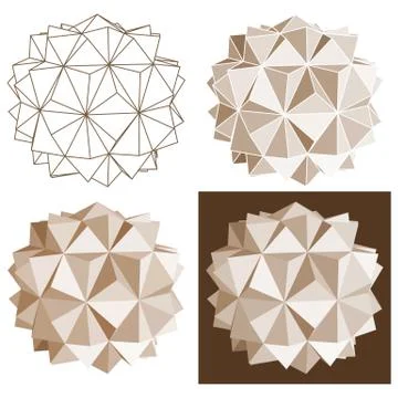 Vector Circles with triangular effect Stock Illustration