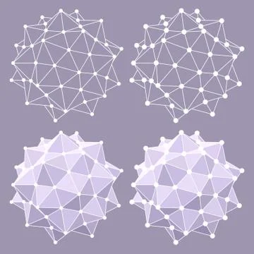 Vector Circles with triangular effect Stock Illustration