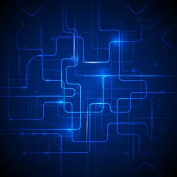 Vector Circuit board. Abstract futuristic technology Stock Illustration