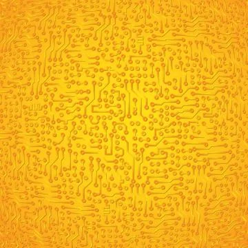 Vector circuit board electronic abstract golden digital art background Stock Illustration