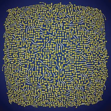 Vector circuit board electronic abstract background Stock Illustration