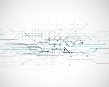 Vector circuit network diagram technology background design Stock Illustration