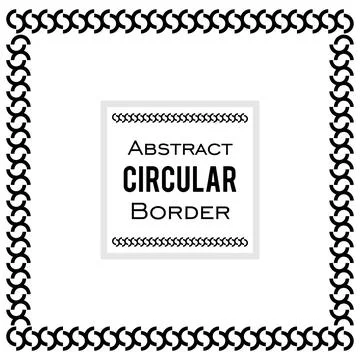 Vector circular borders and circular pattern. Stock Illustration