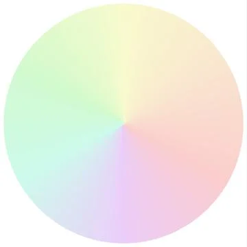 Vector circular gradient in muted rainbow colors Stock Illustration