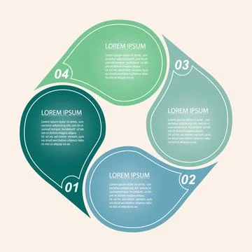 Vector circular infographic template. A pie chart, chart, plan, or business c Stock Illustration