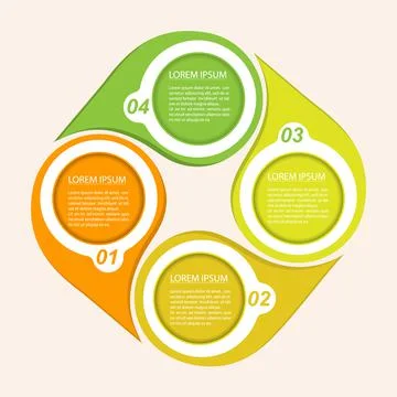 Vector circular infographic template. A pie chart, chart, plan, or business c Illustrazione stock