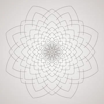 Vector circular pattern in the form of intricate flower. Mandala. Lacy napkin Stock Illustration