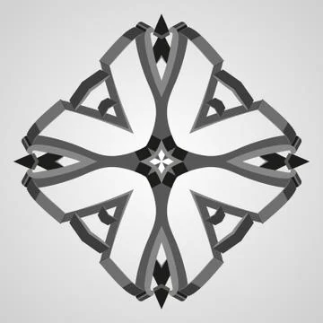 Vector circular pattern in the form of intricate flower. Mandala. Lacy napkin Illustrazione stock