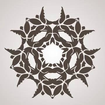 Vector circular pattern in the form of intricate flower. Mandala. Lacy napkin Stock Illustration